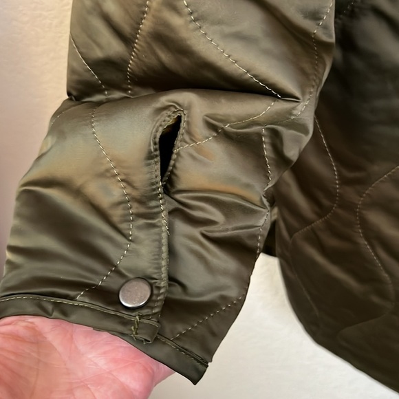 Oat New York Olive Green Quilted Jacket Size M - Picture 7 of 9